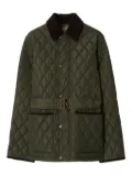 Burberry diamond-quilted jacket - Green