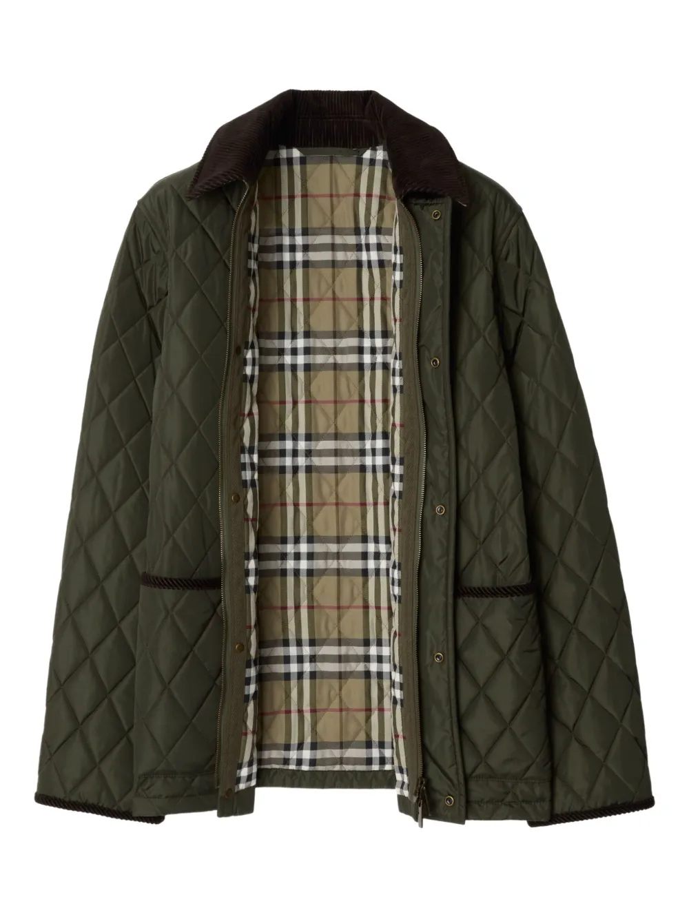 Burberry Gewatteerd jack Groen