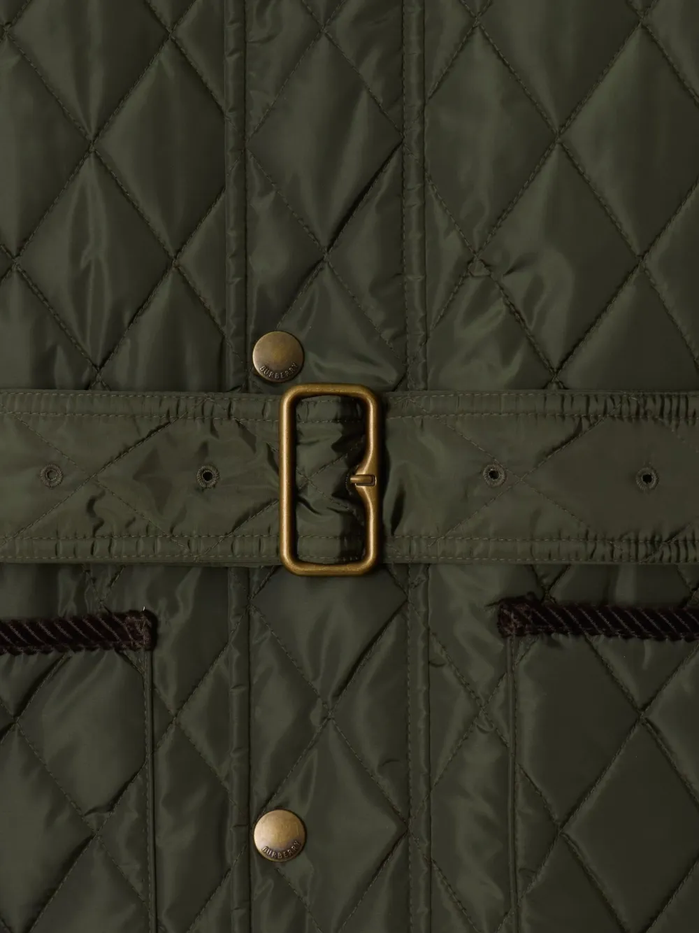 Burberry Gewatteerd jack Groen