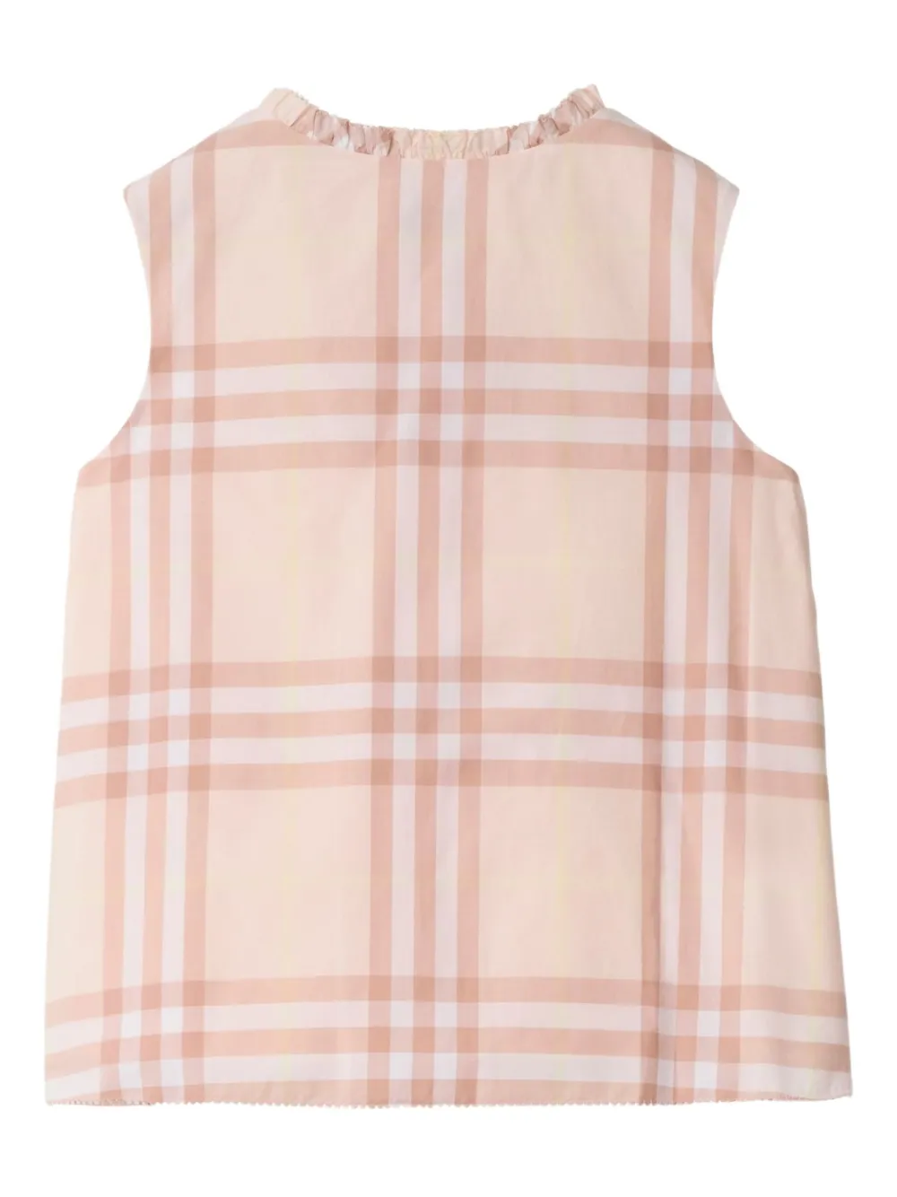 Burberry Kids Geruit shirt Roze