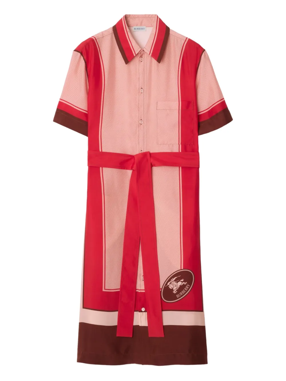 Burberry Zijden blousejurk Roze