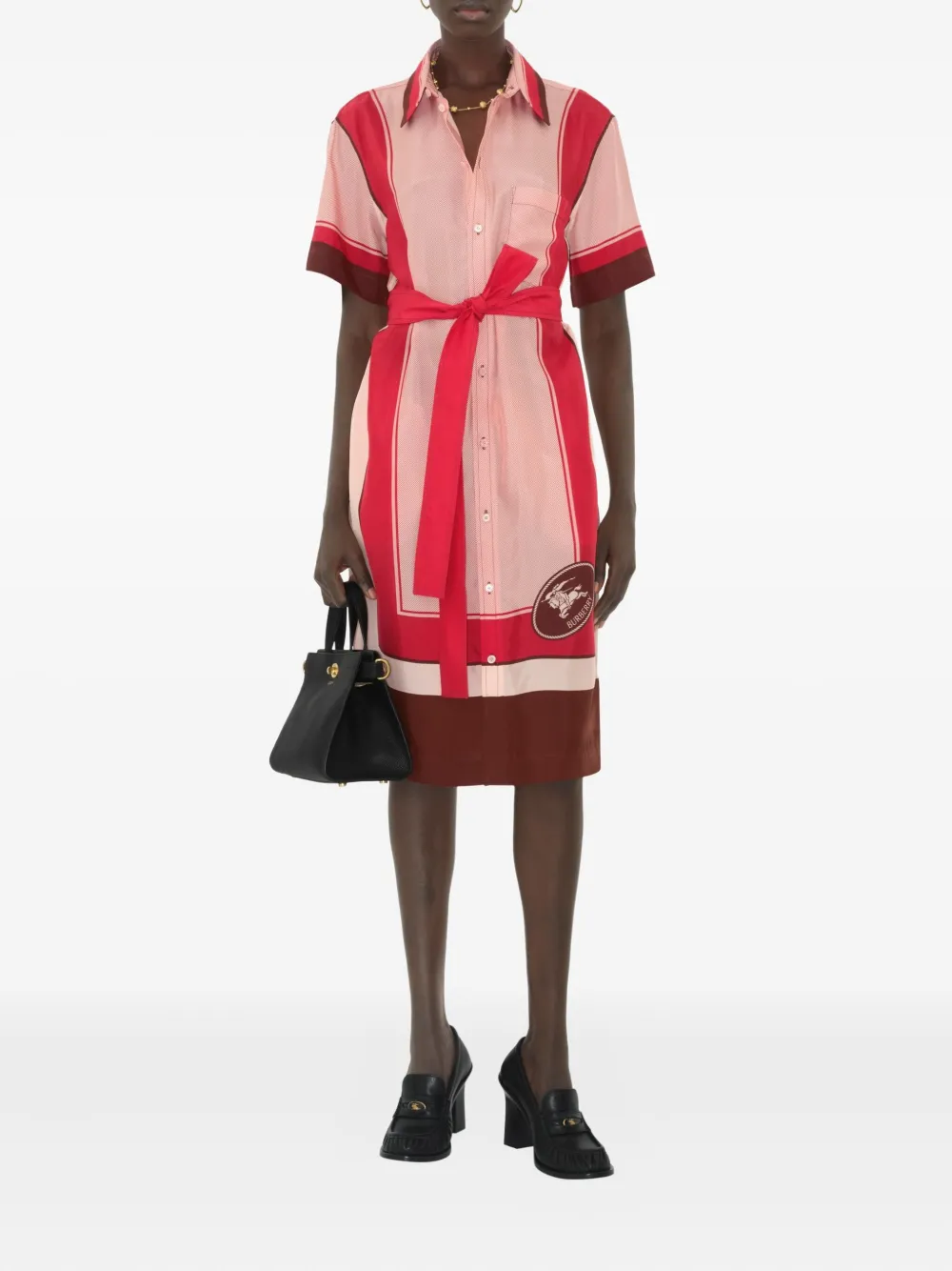 Burberry Zijden blousejurk - Roze