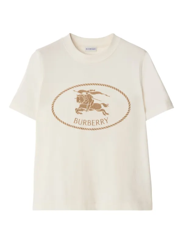 Burberry Knight Stamp Tシャツ | ニュートラル | FARFETCH JP
