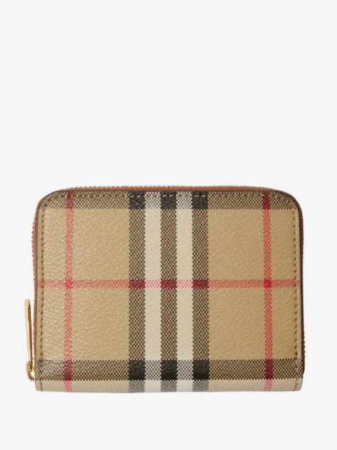 Burberry small Check zip wallet