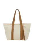 GIANNI CHIARINI Sarah canvas shoulder bag - Neutrals