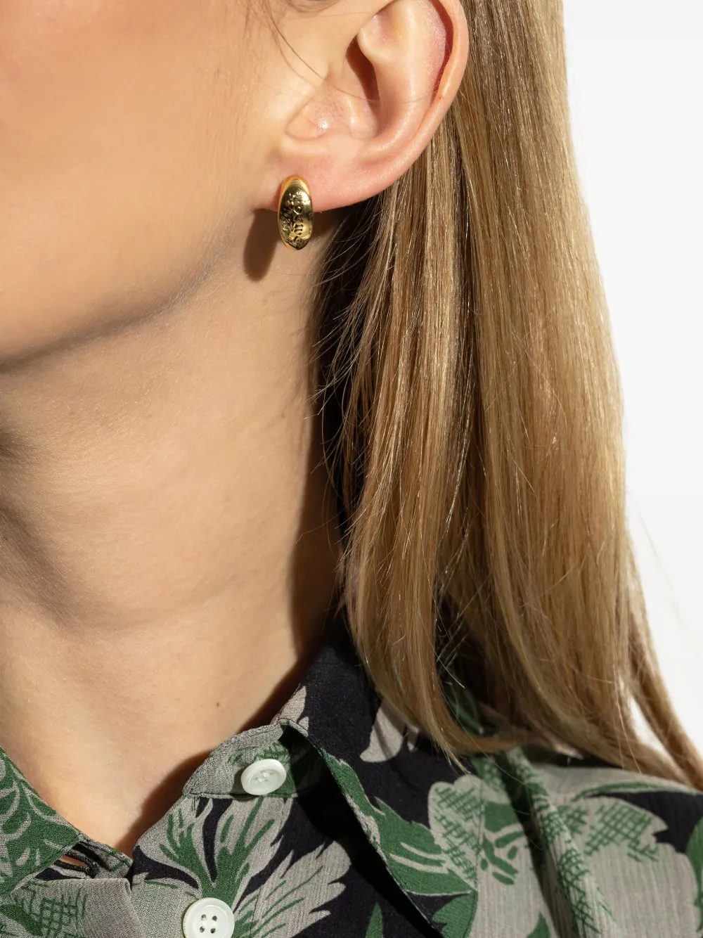 LOEWE Oorbellen met gegraveerd logo - Goud