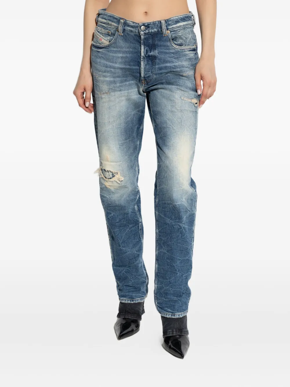 Diesel 1988 D-Ark jeans met toelopende pijpen Blauw