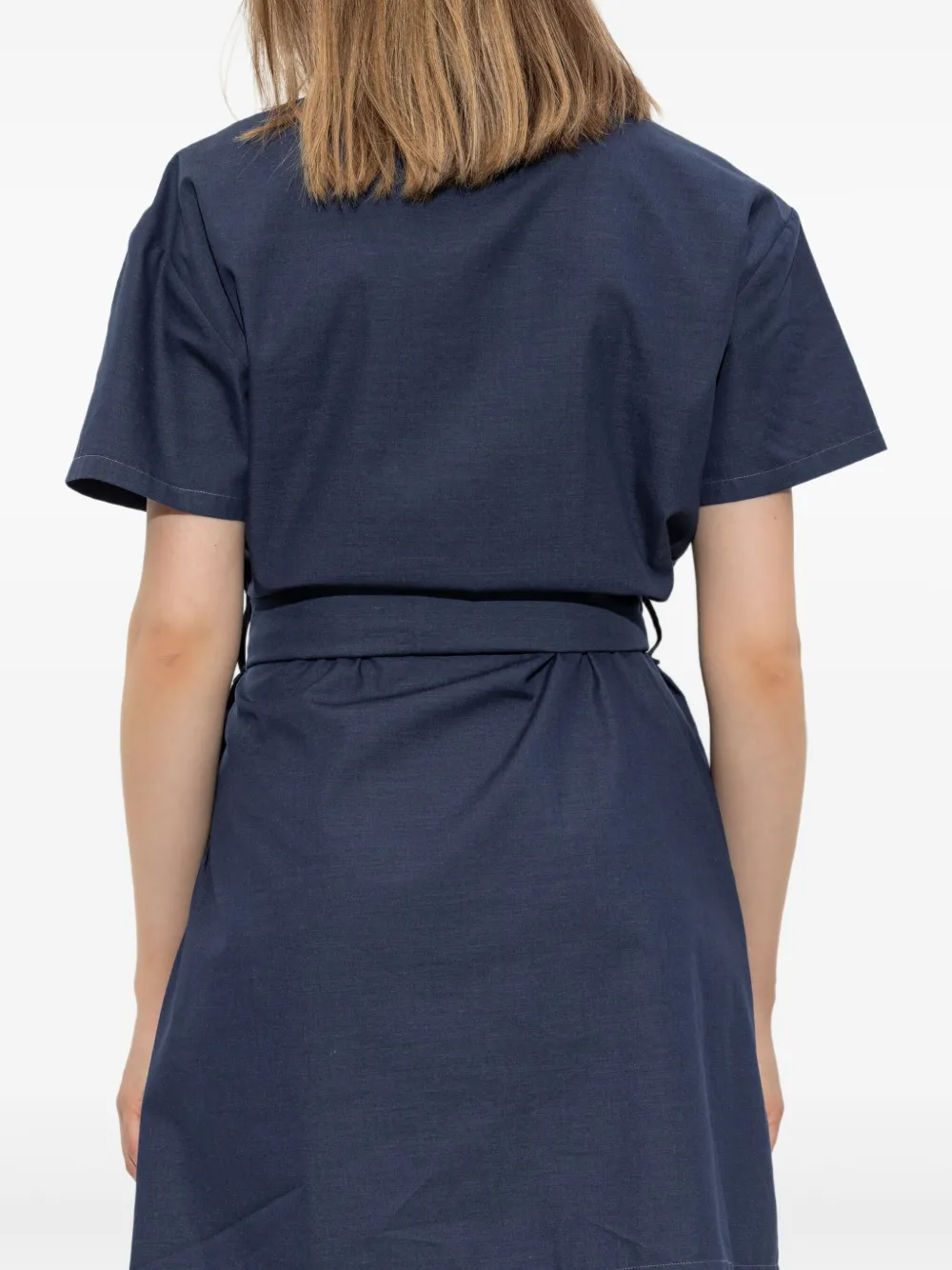 EMPORIO ARMANI COLLARED BELTED SHIRT DRESS
