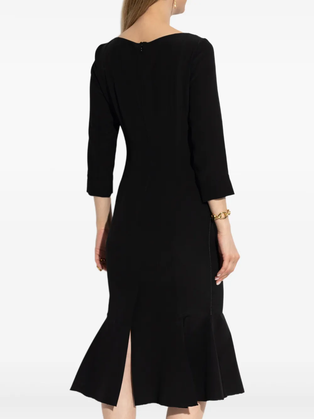 Marni Flared midi-jurk Zwart