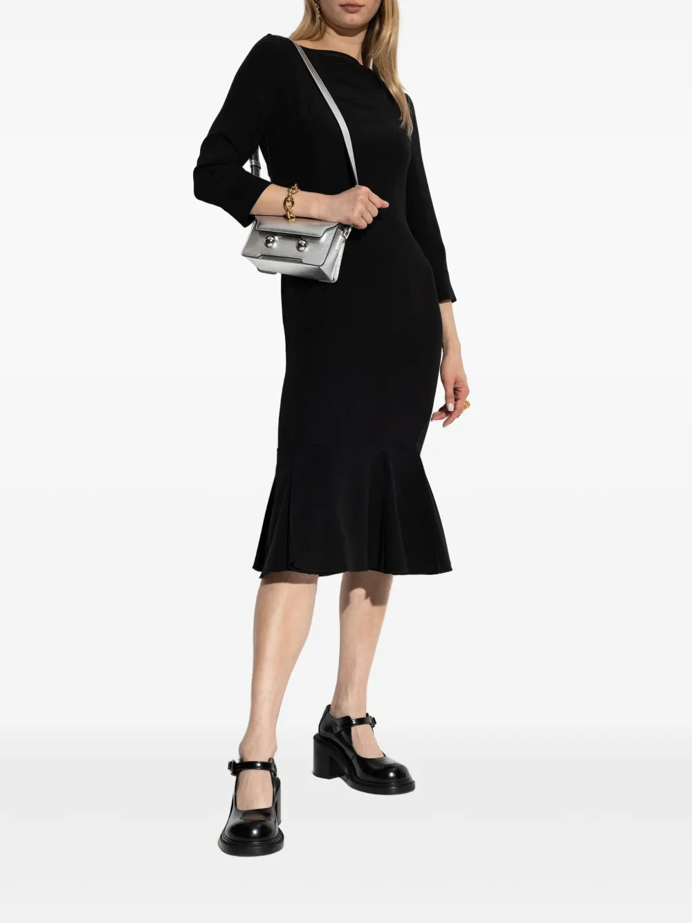 Marni Flared midi-jurk - Zwart