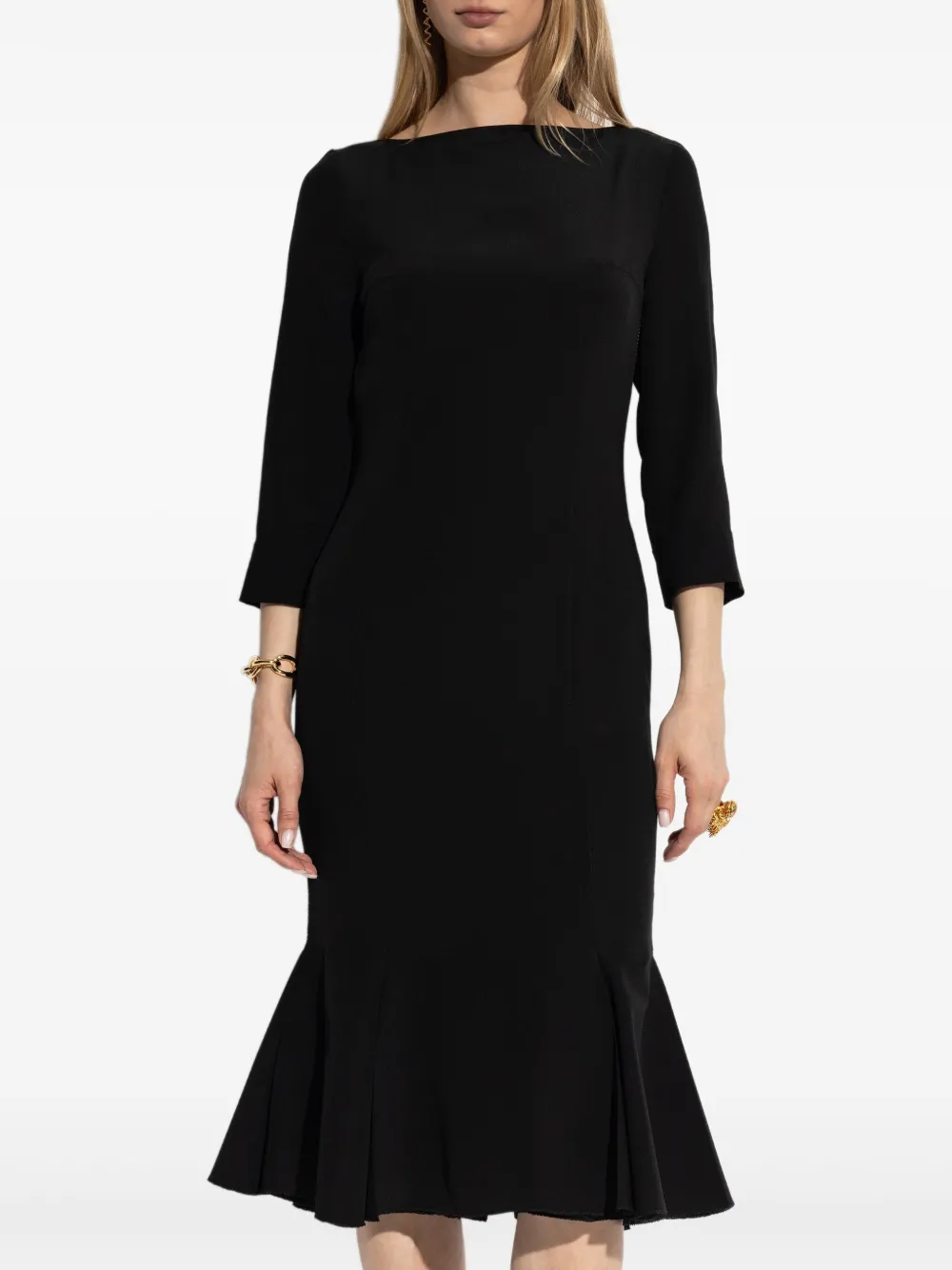 Marni Flared midi-jurk Zwart