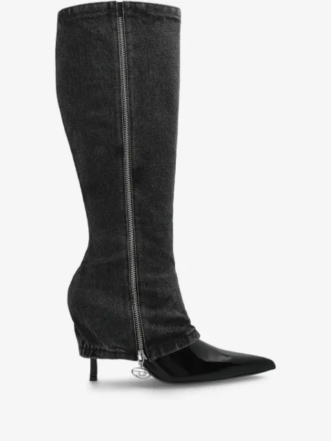 Diesel D-Venus Twisted knee-high boots