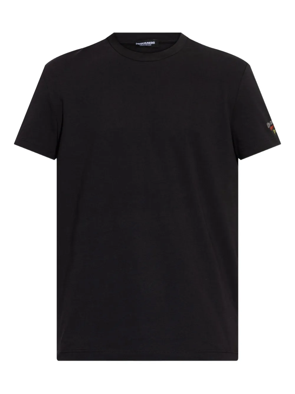 DSQUARED2 T-shirt met geborduurd logo Zwart
