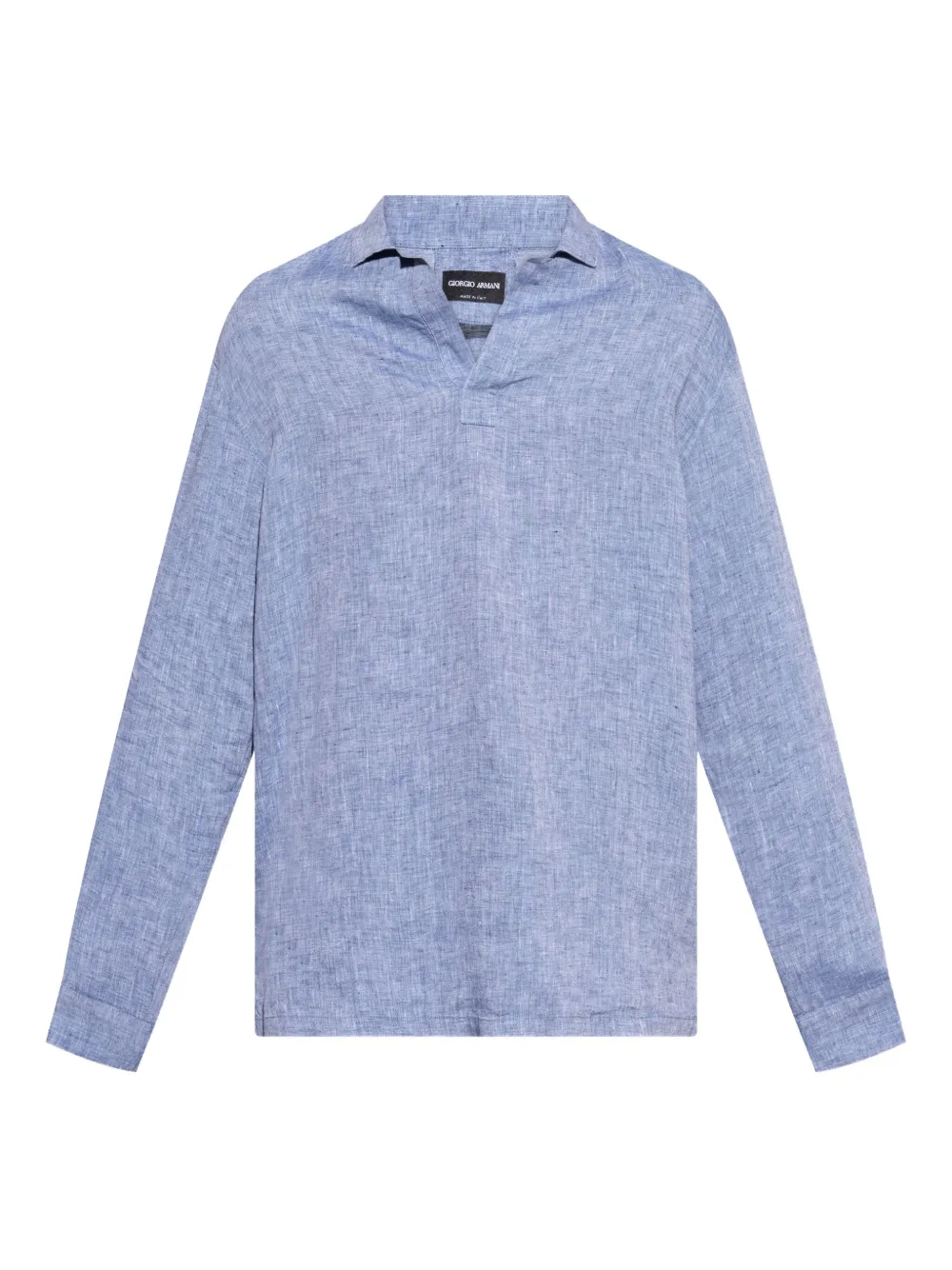 Giorgio Armani Linnen overhemd Blauw
