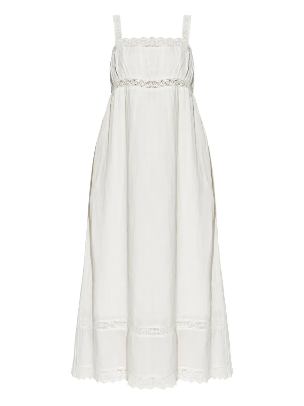 POSSE LACE-DETAILING MIDI DRESS