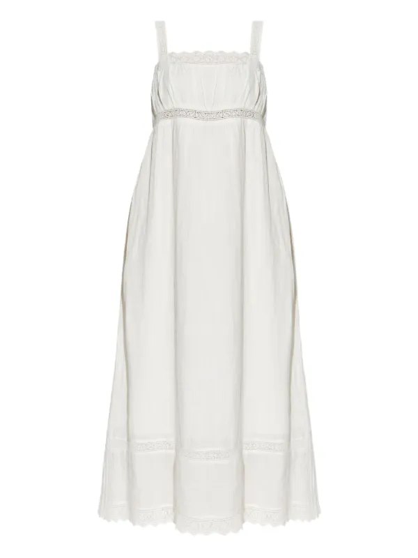 posse midi dress Posse Lindie Ruched Cotton Midi Dress - Women - Baby pink Dresses