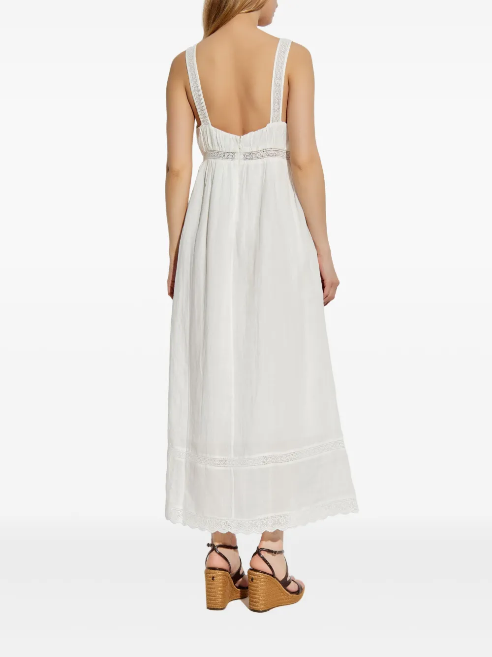 POSSE LACE-DETAILING MIDI DRESS