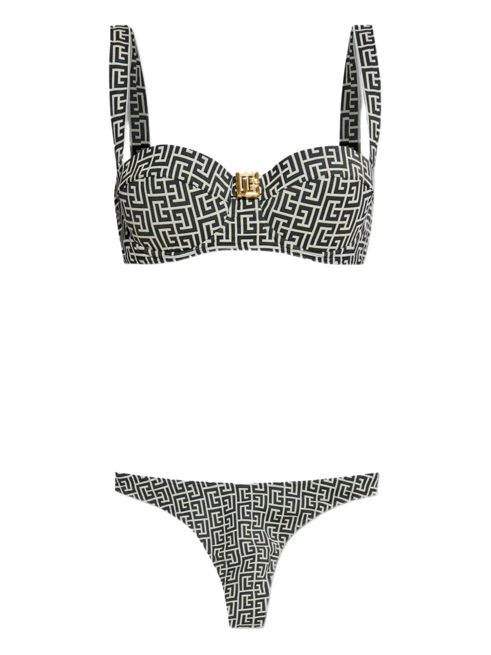 Balmain bikini con estampado gráfico | negro | Image 1
