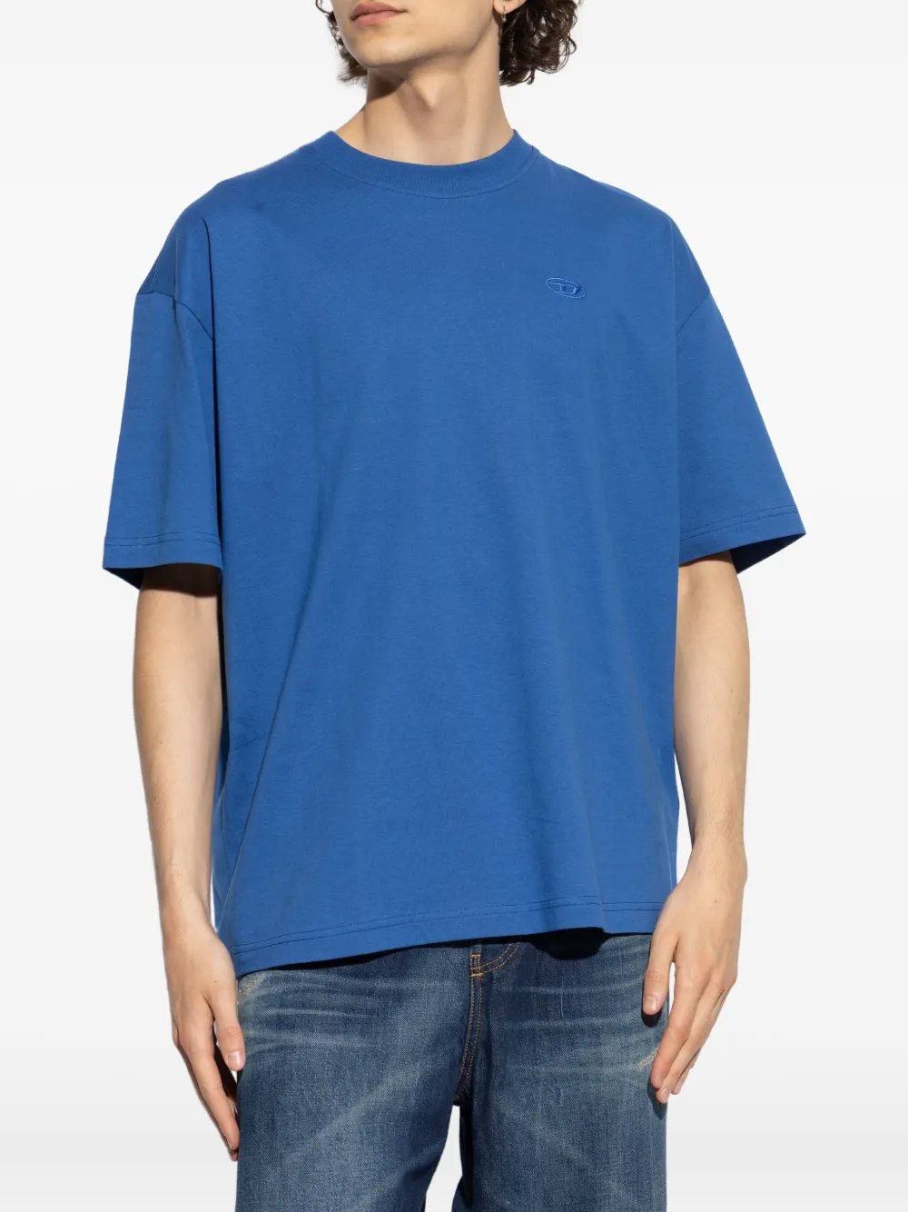 Diesel T-shirt met print Blauw