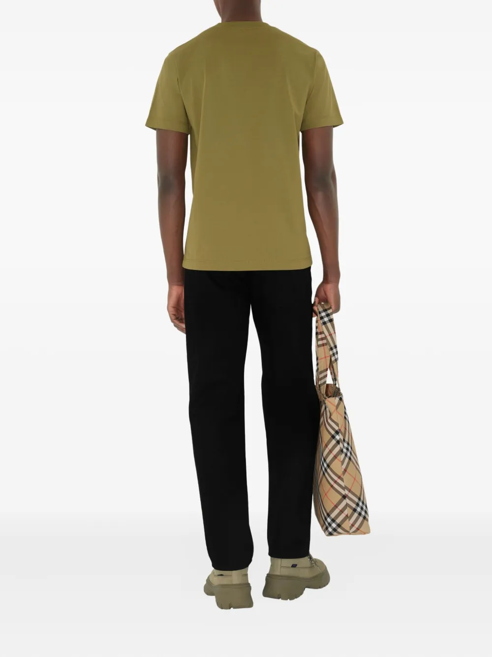 Burberry T-shirt met logo Groen