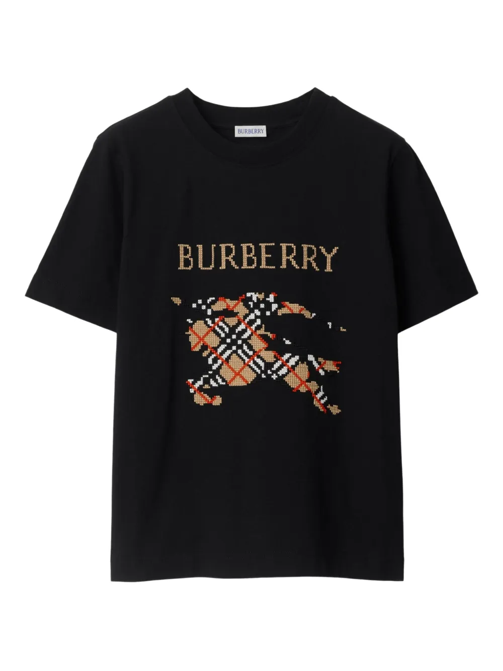 Burberry EKD T-shirt met gekruist stiksel Zwart