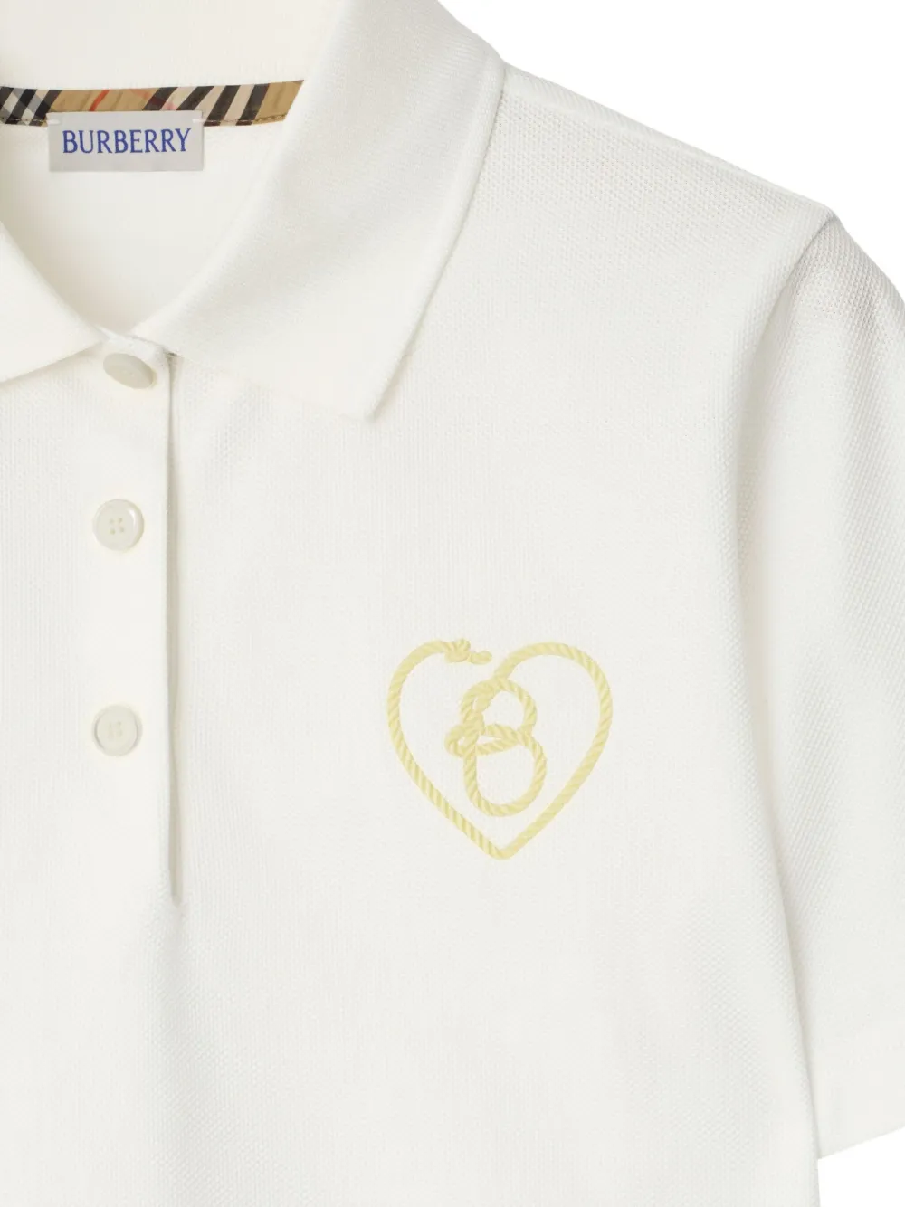 Burberry Poloshirt met B Heart-logo - Wit