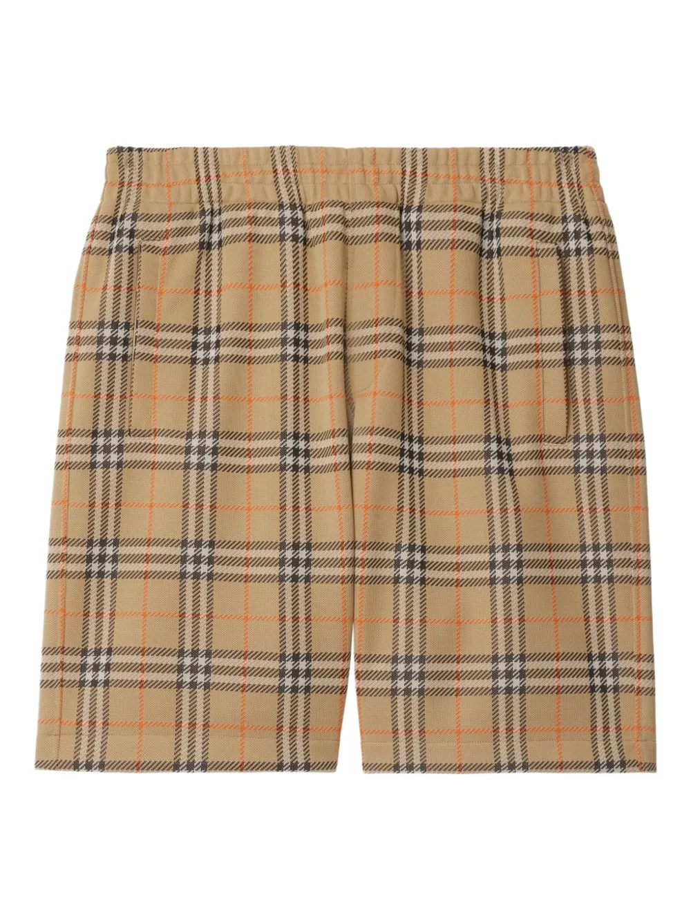 Burberry Geruite jersey shorts Beige