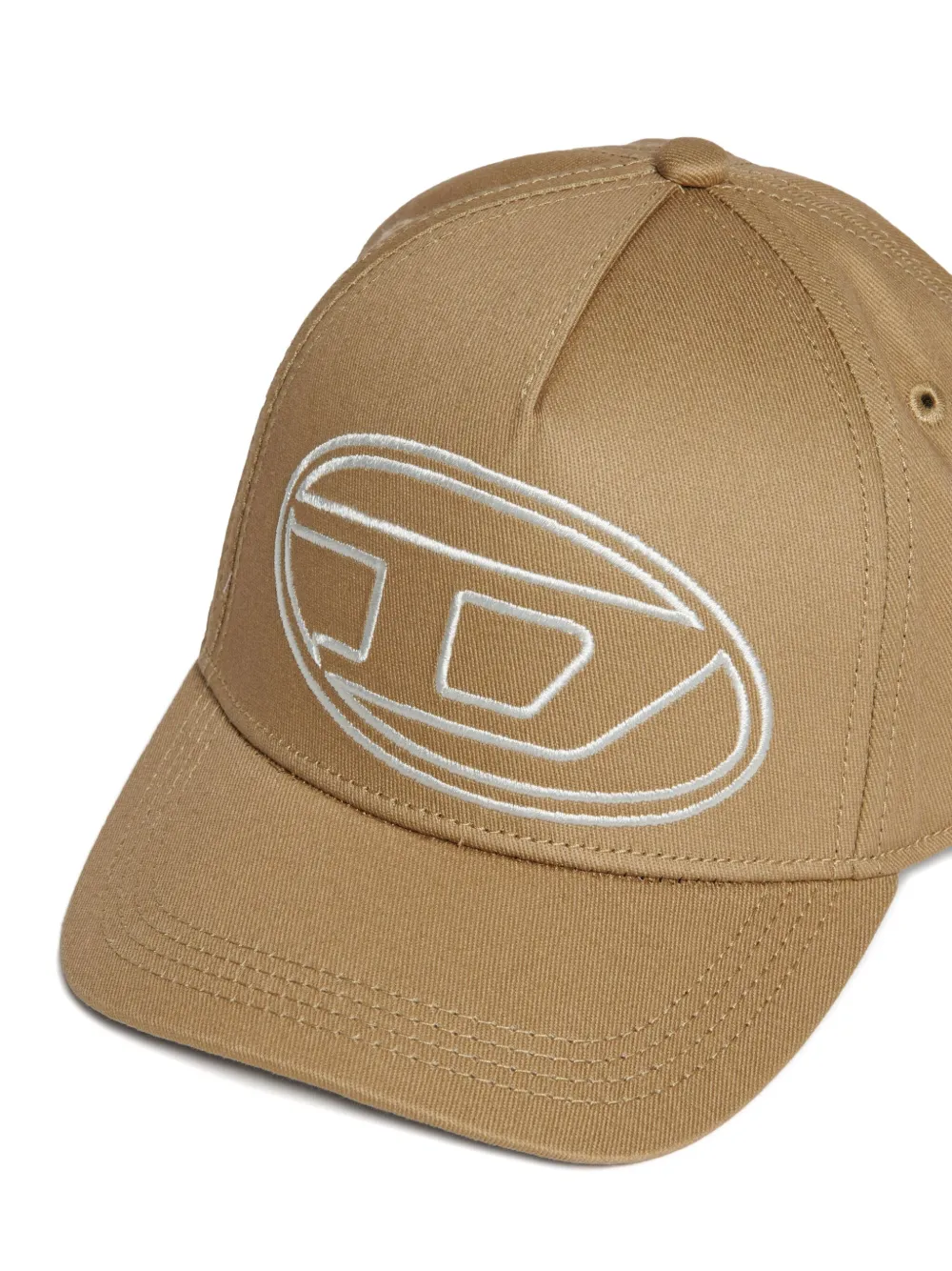 Diesel Kids Honkbalpet met katoenen gabardine Beige