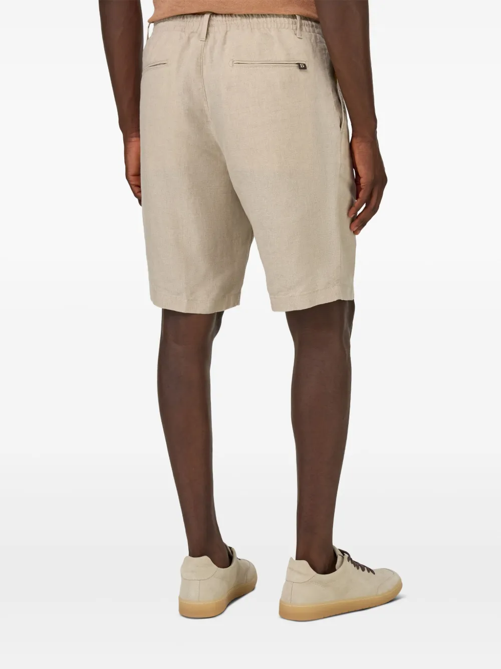 Boggi Milano Linnen chino shorts Beige