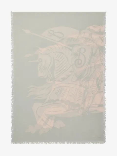 Burberry wide Knight wool scarf
