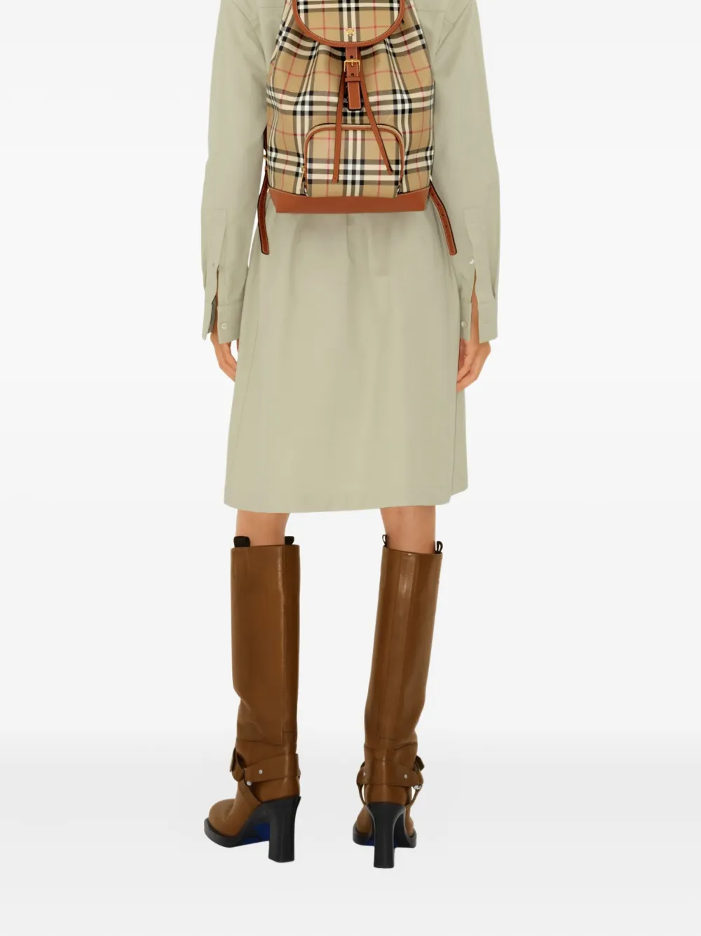 Burberry Geruite rugzak - Beige