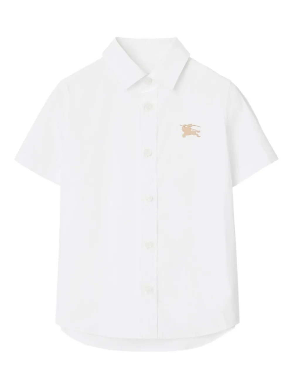 Burberry Kids embroidered-logo shirt | White | Image 1