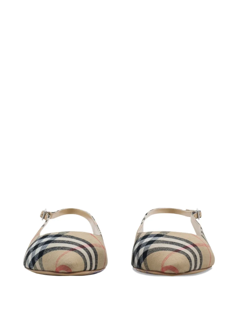 Burberry Check Birdie Slingback Ballerina Flats Women
