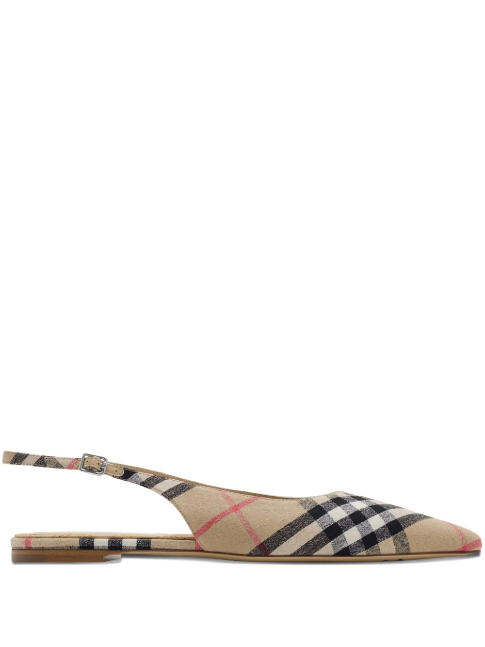 Burberry checked ballet flats Neutrals