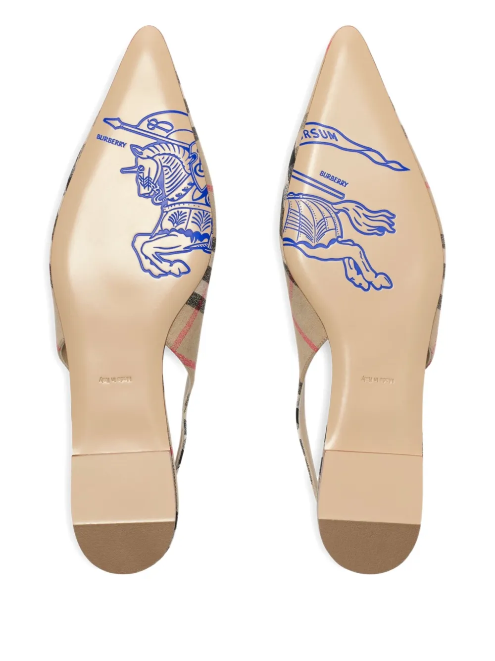 Burberry checked ballet flats Neutrals