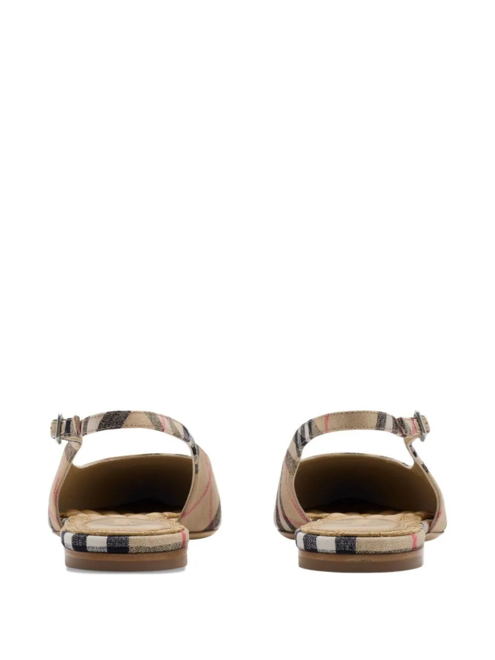 Burberry Check Birdie Slingback Ballerina Flats Women