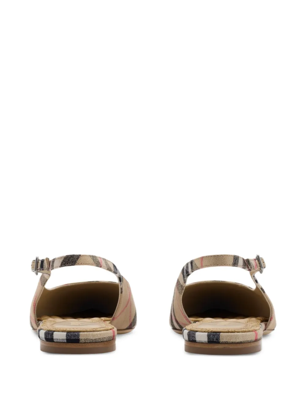 Burberry checked ballet flats Neutrals