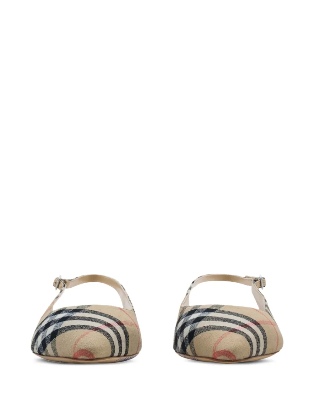 Burberry checked ballet flats Neutrals