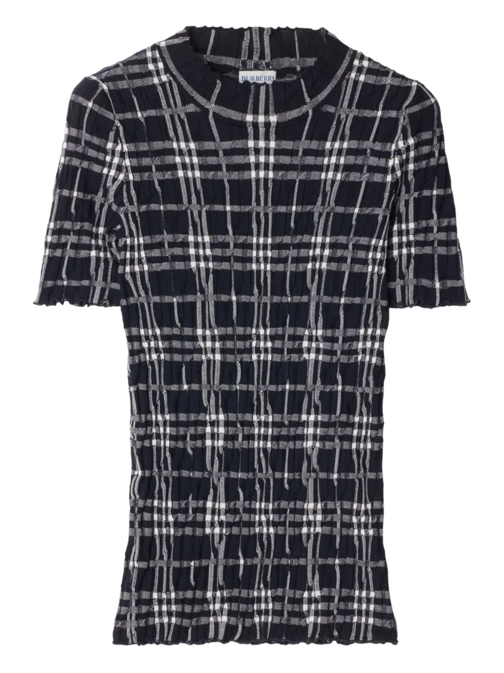 Burberry checked knitted top | Blue | Image 1