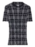 Burberry checked knitted top - Blue