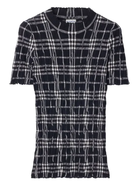 Burberry checked knitted top