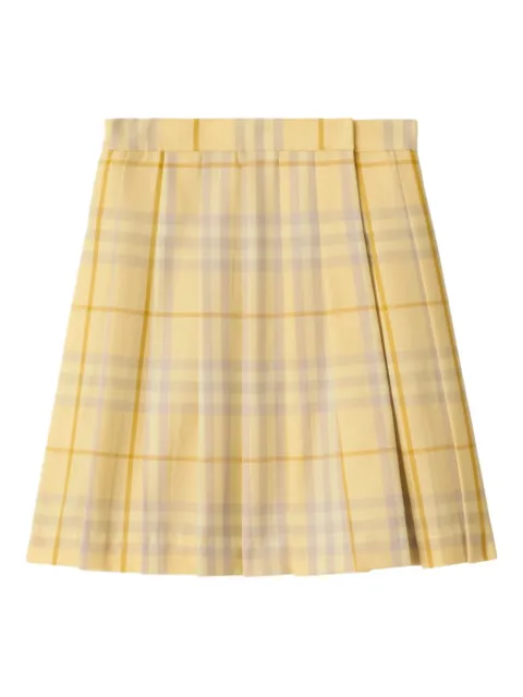 Burberry Kids falda con cuadros estampados