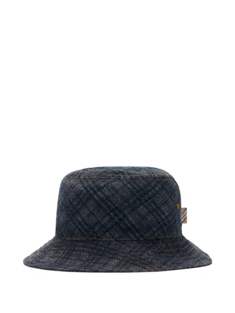 Burberry checked denim bucket hat