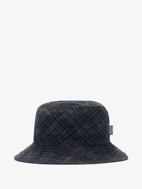 Burberry checked denim bucket hat