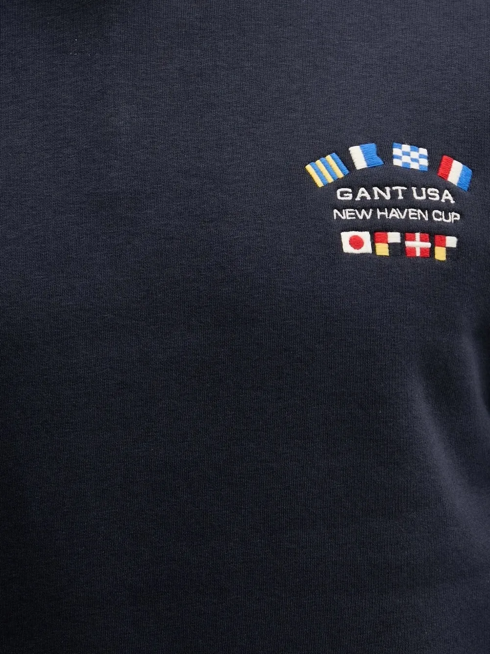 Gant flag-embellished crew-neck sweatshirt Blauw