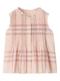Burberry Kids checked poplin top - Neutrals