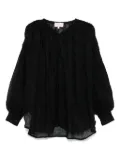 LUISA SPAGNOLI linen blouse - Black