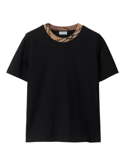 Burberry checked-trim T-shirt