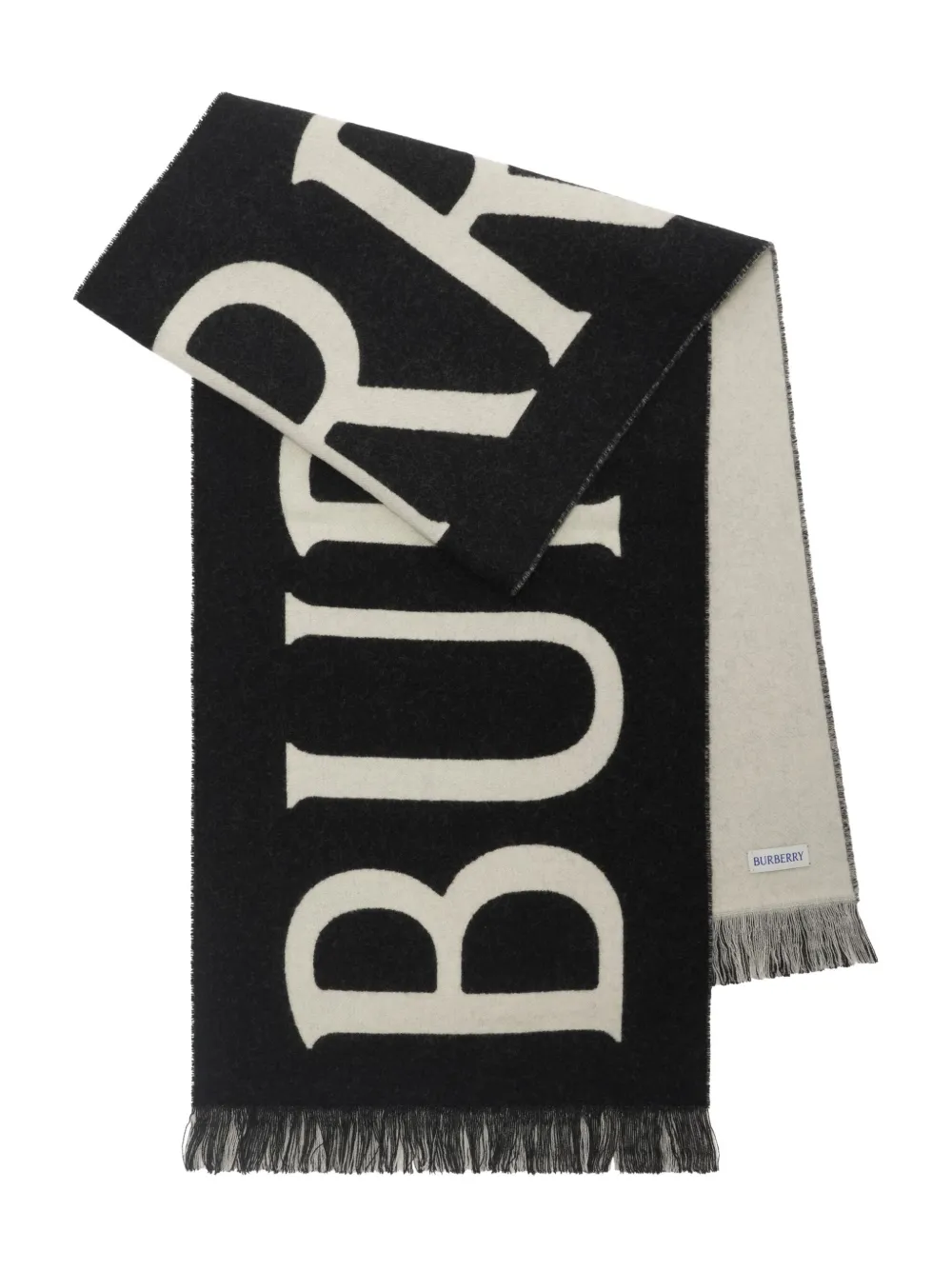 Burberry Sjaal met jacquard logo Zwart