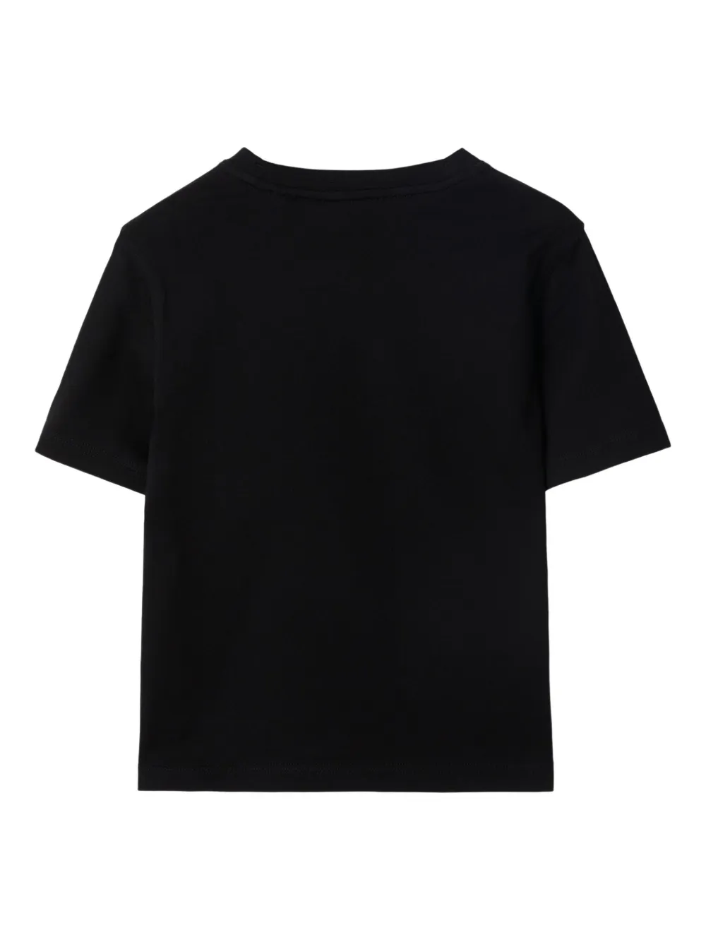 Burberry Kids T-shirt met geruite patch Zwart